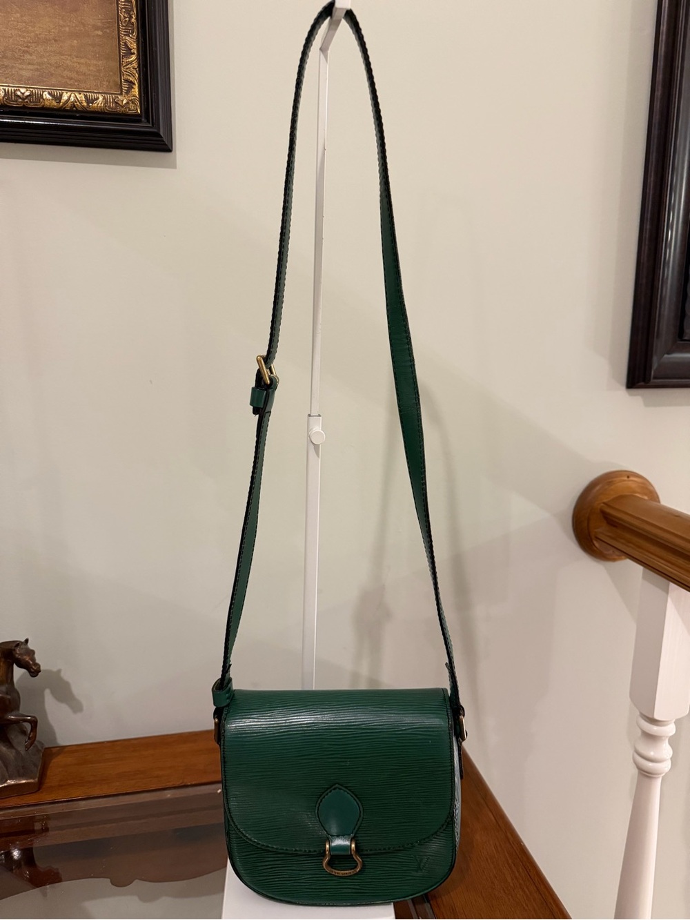 Louis Vuitton Vintage Saint Cloud PM Borneo Green Epi Leather Crossbody
